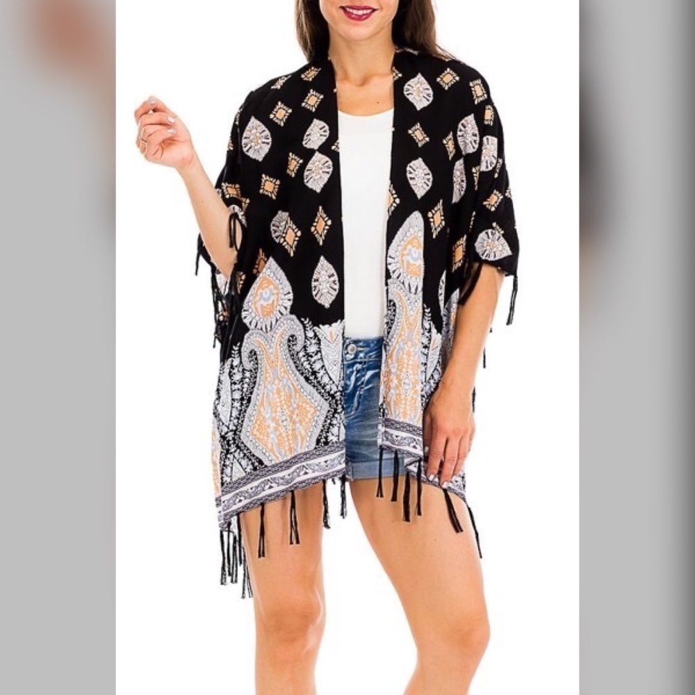 Native Navajo Diamond Print Kimono
